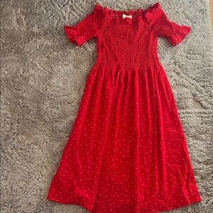 Red Off-Shoulder Dress